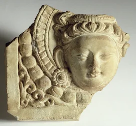 Tile with Bodhisattva Head, Mingoi