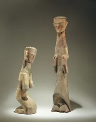 Two Statuettes, Late Zhou Dynasty (1046-256 BC), 4th - 3rd Century BC