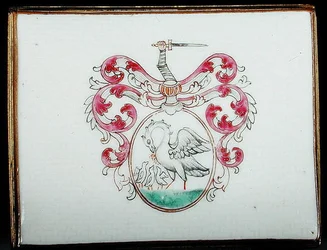 Lid of an Armorial Snuffbox