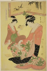 Beauties Parodying the Seven Sages - A Selection of Younger Courtesans: Tokiuta of the Chojiya