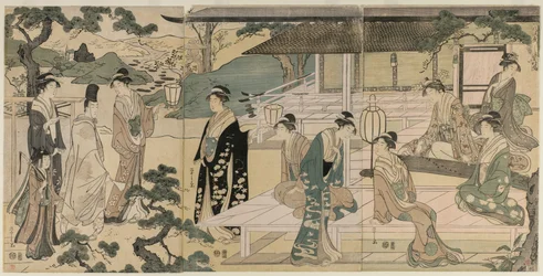 The Matsukaze Chapter of the Tale of Genji (from the series The Tale of Genji in Elegant Modern Dress)