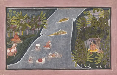 Radha Crosses a River to Interview a Hindu Sage