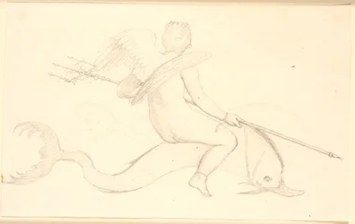 Cupid Riding a Dolphin, Pompeian Motif