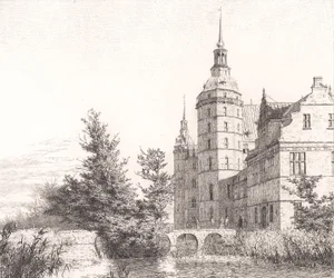 Frederiksborg Castle. View by the Mint Bridge