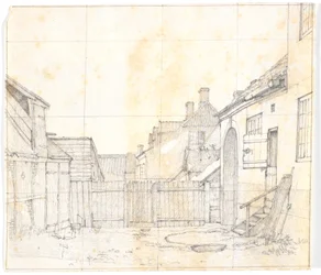 Courtyard Interior from a Provincial Town (Hillerød?)