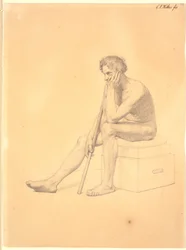 Seated Male Academy Model