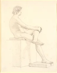 Young, Seated Male Model