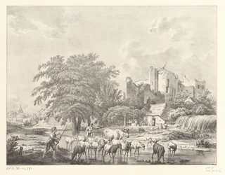Herd of Cattle by the Ruins of Brederode Castle