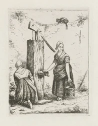 Two Women at a Water Pump