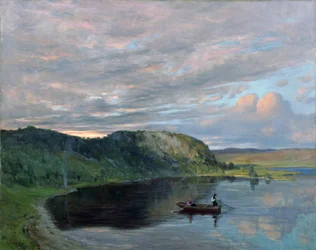 Summer Evening by a High Mountain Lake