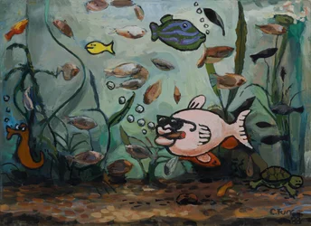 Big Pink Fish in Fishy World 1988