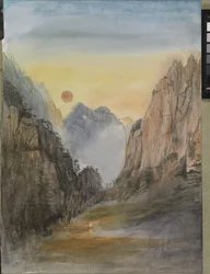 Pink Sun (Gold) Yellow Mountains, 2015