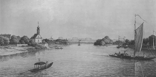 The Church Maria am Wasser near Dresden around 1850