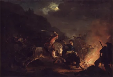 Skirmish at Night between Norwegian and Swedish Cavalry