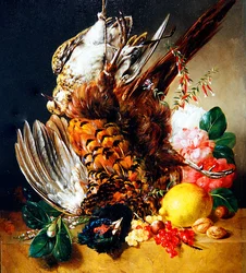 A Still Life with Fruit, Flowers and Game
