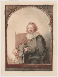 Portrait of a Man in an Armchair, from Collection of Imitations of Drawings after the Principal Dutch and Flemish Masters