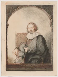 Portrait of a Man in an Armchair, from Collection of Imitations of Drawings after the Principal Dutch and Flemish Masters