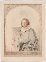 Portrait of a Man in an Armchair, from Collection of Imitations of Drawings after the Principal Dutch and Flemish Masters