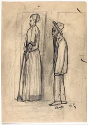 "A Mother with Her Epileptic Son"