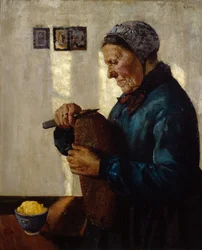 Wife Cutting Bread