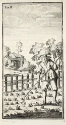 Gardener Hoeing, pub. Erfurt in Thuringia, 1753-55