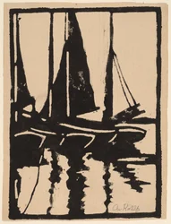 Sailboats in the Harbor, 1905-1910