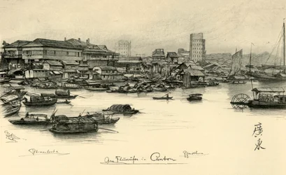 Boats on the Pearl River, Canton, China