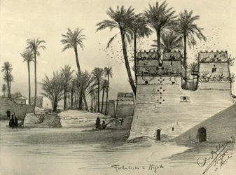 Houses in Nagada, Egypt, 1898