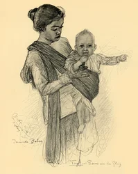 Javanese Nanny with European Baby, Magalang