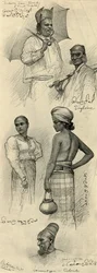 Studies of people, Colombo, Ceylon