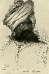 Watchman Chatter Singh, Singapore, 1898.