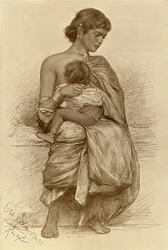 Young Mother, Kandy, Ceylon