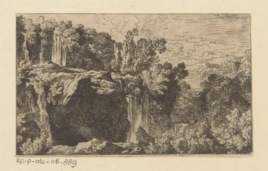 Arcadian Landscape with Waterfall