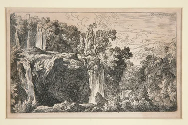 Landscape with Waterfall
