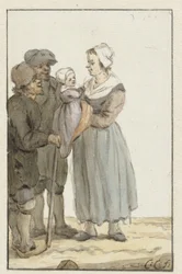 Woman with child by two men
