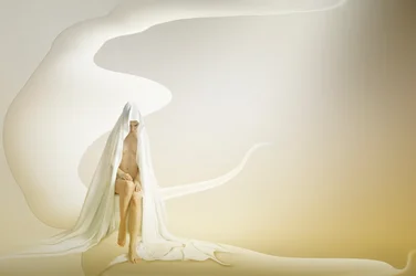 Contemplative Veiled Woman