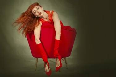 Glamorous Red Portrait