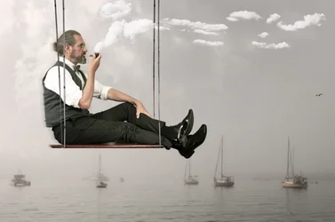 Man on a Sky Swing