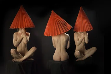 Mysterious Red Umbrellas