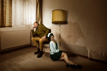 Thoughtful Vintage Couple
