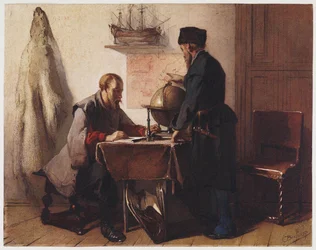 Jacob van Heemskerk and Willem Barendsz Plan Their Trip to the Arctic in 1594