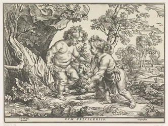 Christ Child and John the Baptist Playing with the Lamb