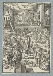 Apostles Baptizing New Believers in Jerusalem