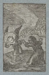 Angel with Lantern Guiding a Child