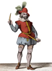 Portrait of Francois Ravaillac, the assassin of Henri IV (1553-1610) engraving after Sichem, Christoffel van the Elder (1546-1624)