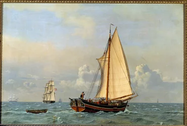 A former Danish liner going backwind in 1831