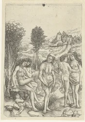 Old Woman and Two Lovers in a Landscape