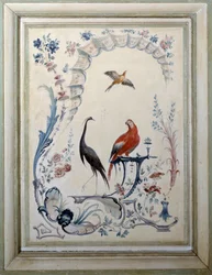 Birds sign of the large living room of the chateau of Champs sur Marne