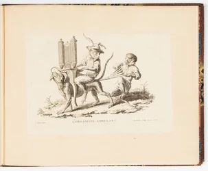 The Itinerant Organist, Monkey Antics or Different Actions of Human Life Represented by Monkeys