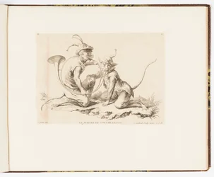 Plate 10, The Master of the Hunting Horn, Monkey Antics or Different Actions of Human Life Represented by Monkeys